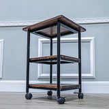 3-Tier Shelf Printer Table AV Cart, Height Adjustable, 19X16X30" Office Machine 10150