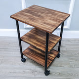 3-Tier Shelf Printer Table AV Cart, Height Adjustable, 19X16X30" Office Machine 10150