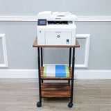 3-Tier Shelf Printer Table AV Cart, Height Adjustable, 19X16X30" Office Machine 10150