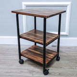 3-Tier Shelf Printer Table AV Cart, Height Adjustable, 19X16X30" Office Machine 10150