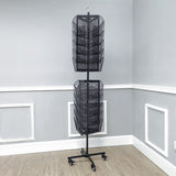 30 Pocket Mesh File Holder Magazine Rotating Rack Literature Display Floor Stand 10156