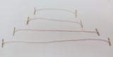 8" Dual-End Looped White Cotton Cord Barbed Cord Loop Band with Metal Barbs 100PK 101709