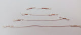6" Dual-End White Cotton Cord Barbed Cord Band with Metal Barbs 100PK 101712