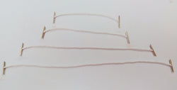 10" Dual-End White Cotton Cord Barbed Cord Band with Metal Barbs 100PK 101714