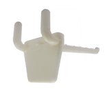 Plastic Peg Hook 4-1/2" Plastic Peg Hook in White Plastic 10PK 101717