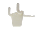 Plastic Peg Hook 4-1/2" Plastic Peg Hook in White Plastic 10PK 101717