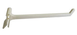 4" Over The Top Display Hook in White Plastic 10PK 101718