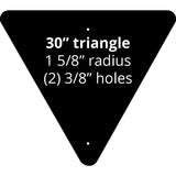 30" Triangle .080 Gauge Aluminum Sign Blank 101826