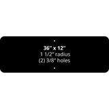 36" x 12" .080 Gauge Aluminum Sign Blank 101827
