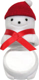 White Velour Snowman Snow Girl Gift Box, Ring, Earrings, Etc