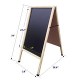 20 X 40" A-Frame Sidewalk Sign Menu Board Black Wet Erase Chalk Board Pavement Promotion Sign 15619