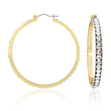 E320S 46mm Forever Silver Swarovski Crystal Full Hoop Ears102766