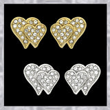 E193S Forever Silver Small Double Heart Earrings102781