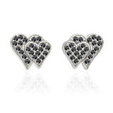 E193S Forever Silver Small Double Heart Earrings102781