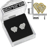 E193Sbk Forever Silver Small Double Heart Earrings102782