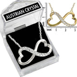 N747 Forever Silver Crystal Infinity Heart Pendant In A Box102783