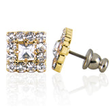E181 Forever Gold Or Silver Plated Square Cluster Earrings102791-Gold