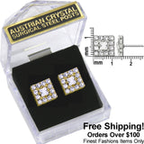 E181 Forever Gold Or Silver Plated Square Cluster Earrings102791-Silver
