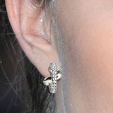 E166 Forever Gold Or Silver Plated Swiggle Hoop Earrings102794-Silver