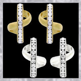 E166 Forever Gold Or Silver Plated Swiggle Hoop Earrings102794-Silver