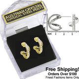 E166 Forever Gold Or Silver Plated Swiggle Hoop Earrings102794-Silver