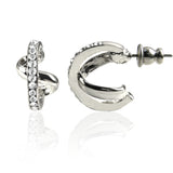 E166 Forever Gold Or Silver Plated Swiggle Hoop Earrings102794-Silver