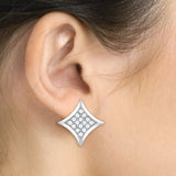 E155G Forever Gold Plated Crystal Curved Square Earrings102802