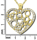 N876 Forever Gold Plated Peace Heart Necklace102817 Gold