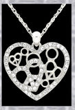 N876 Forever Gold Plated Peace Heart Necklace102817 Gold