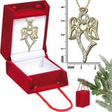 N933BB Forever Gold Crystal Dancer Angel Pendant with gift box102843-Gold