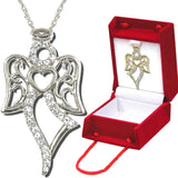 N933BB Forever Gold Crystal Dancer Angel Pendant with gift box102843-Gold