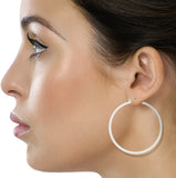 E341 55mm Forever Gold Swarovski Crystal Hoops102845-Gold