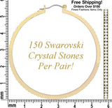 E341 55mm Forever Gold Swarovski Crystal Hoops102845-Gold