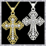 N853 Forever Gold Swarovski Crystal Cross Pendant102849-Gold