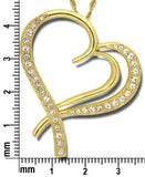 N862 Forever Silver Crystal Swirling Heart Pendant102850-Silver