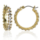 E229 Forever Gold Double Ball Full Hoop Earrings102862-Gold