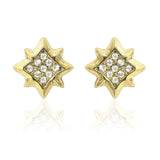 E104G Forever Gold Austrian Crystal SQ Grid Star Earrings102891