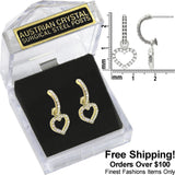 E267 Forever Silver Hoop With Dangle Heart Earrings102896 Silver