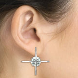 E24431G Gold Plated Wire Wrap Cross W / 9mm C.Z. Center Stone102917