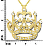 N877 Forever Gold Plated Crystal Crown Pendant102927