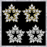 E269G Forever Gold Austrian Crystal Open Star Earrings102930