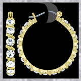 E249G Forever Gold Aust Crystal Spiral Full Hoop Earrings102931