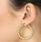 E249S Forever Gold Aust Crystal Spiral Full Hoop Earrings102934