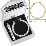 E249S Forever Gold Aust Crystal Spiral Full Hoop Earrings102934