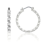 E249S Forever Gold Aust Crystal Spiral Full Hoop Earrings102934