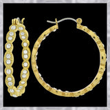 E312G Forever Gold Crystal Inside Outside Full Hoop Earrings102935