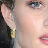 E253G Forever Gold Crystal Double Full Hoop Earrings102939