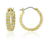 E253G Forever Gold Crystal Double Full Hoop Earrings102939
