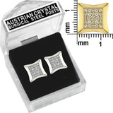 E165G Forever Gold Crystal Flared Square Earrings102943