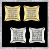 E165G Forever Gold Crystal Flared Square Earrings102943
